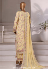 Sadabahar 3PC Stitched Luxury Embroidered Viscose Collection - 2025 (YELLOW)